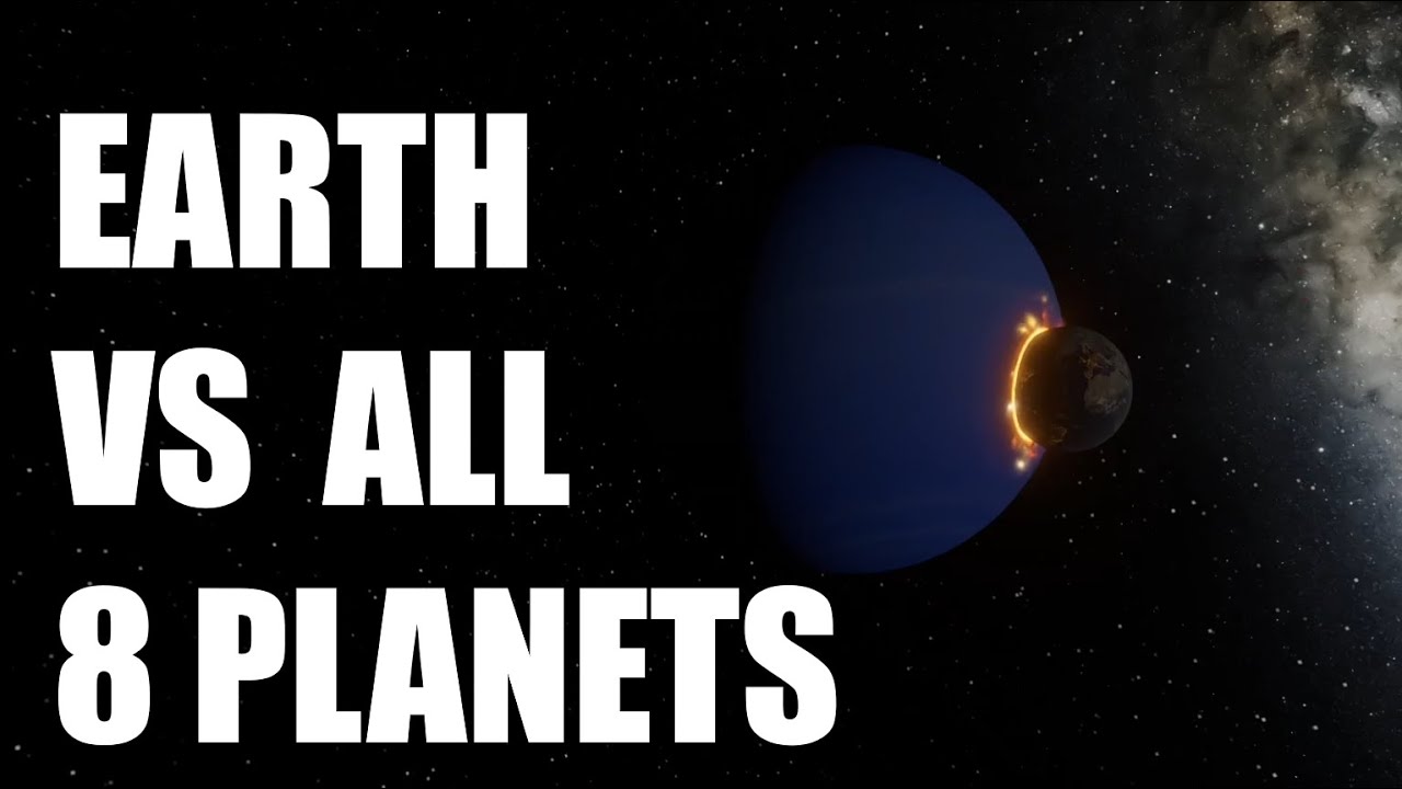 Crashing Earth into all 8 planets [ Universe Sandbox ] - YouTube