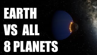 Crashing Earth into all 8 planets [ Universe Sandbox ]