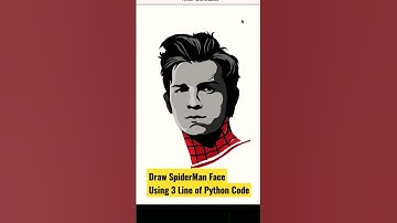 Draw 🎨SpiderMan Face🔥🔥 Using 3 Lines of Python Code💥💥💯💯  #shorts #python #shortvideo