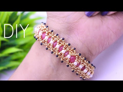 How to Make a Stunning Beaded Beads Bracelet | Step-by-Step Tutorial ...
