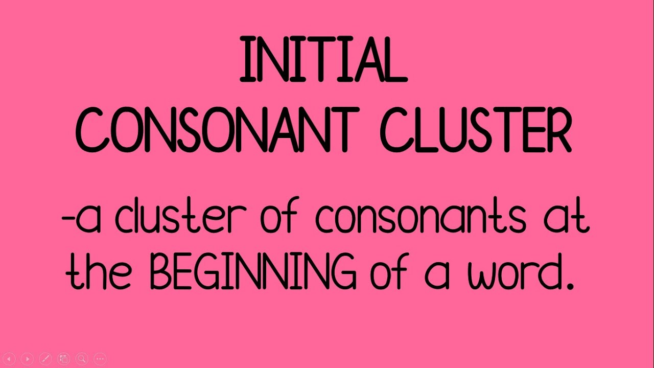 Initial Consonant Cluster