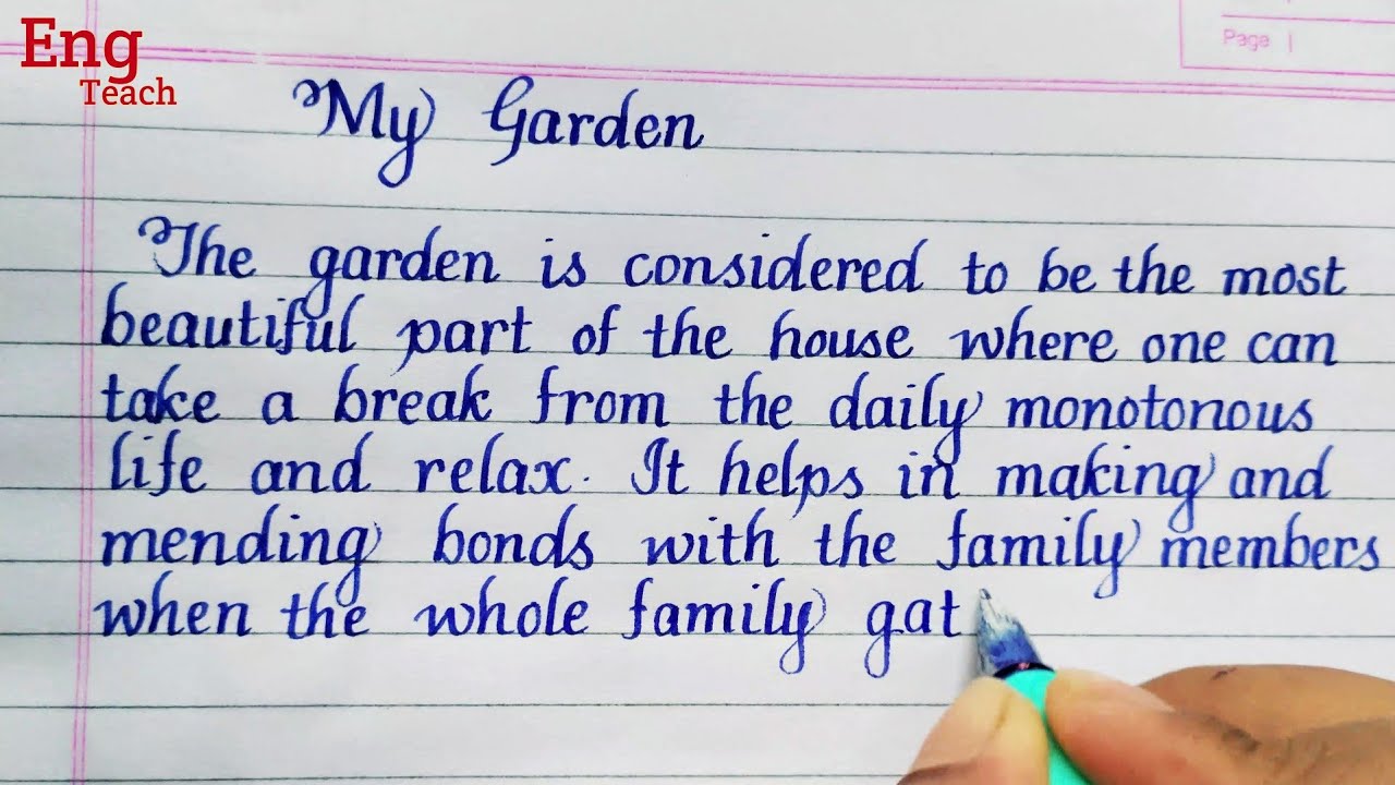 my garden essay grade 4