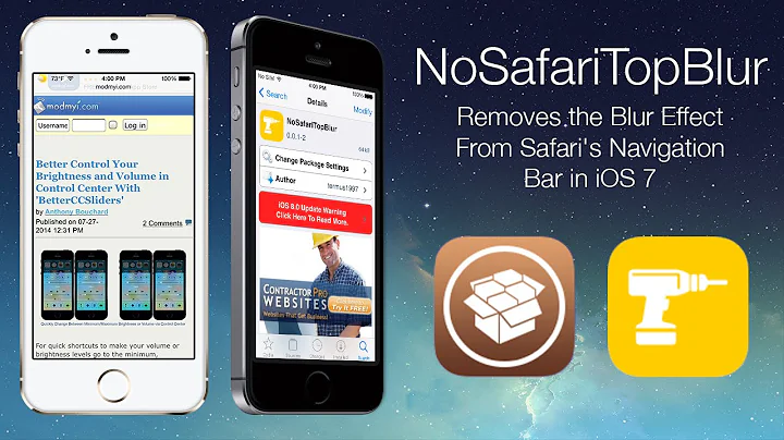 NoSafariTopBlur: Removes the Blur Effect From Safari's Navigation Bar in iOS 7