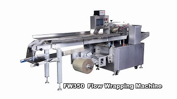 Envasadora horizontal Flow pack de 3 servo motor automatica FW-350