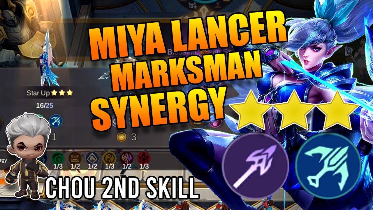 3 STAR MIYA + LANCER SYNERGY WITH CHOU SKILL 2 - BEST COMMANDER CURRENT SEASON - MAGIC CHESS S17