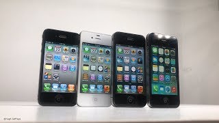 The iPhone 4 on every version of IOS (IOS 4  7)