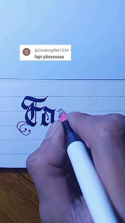 Fantastic Name 'Fajri' in Gothic Calligraphy