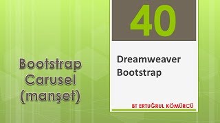 40-DREAMVEAVER + PHP VT Bootstrap Carousel (manşet)