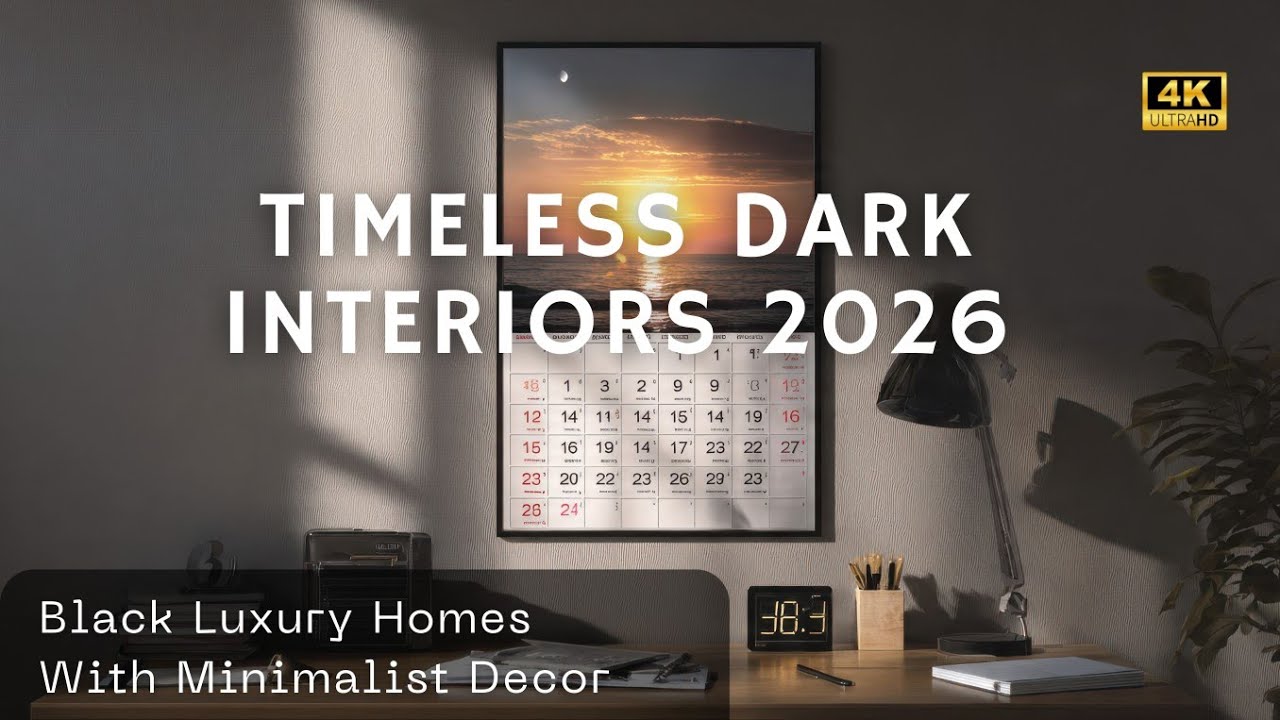 Timeless Dark Interiors 2026 | Black Luxury Homes with Refined Minimalist Decor