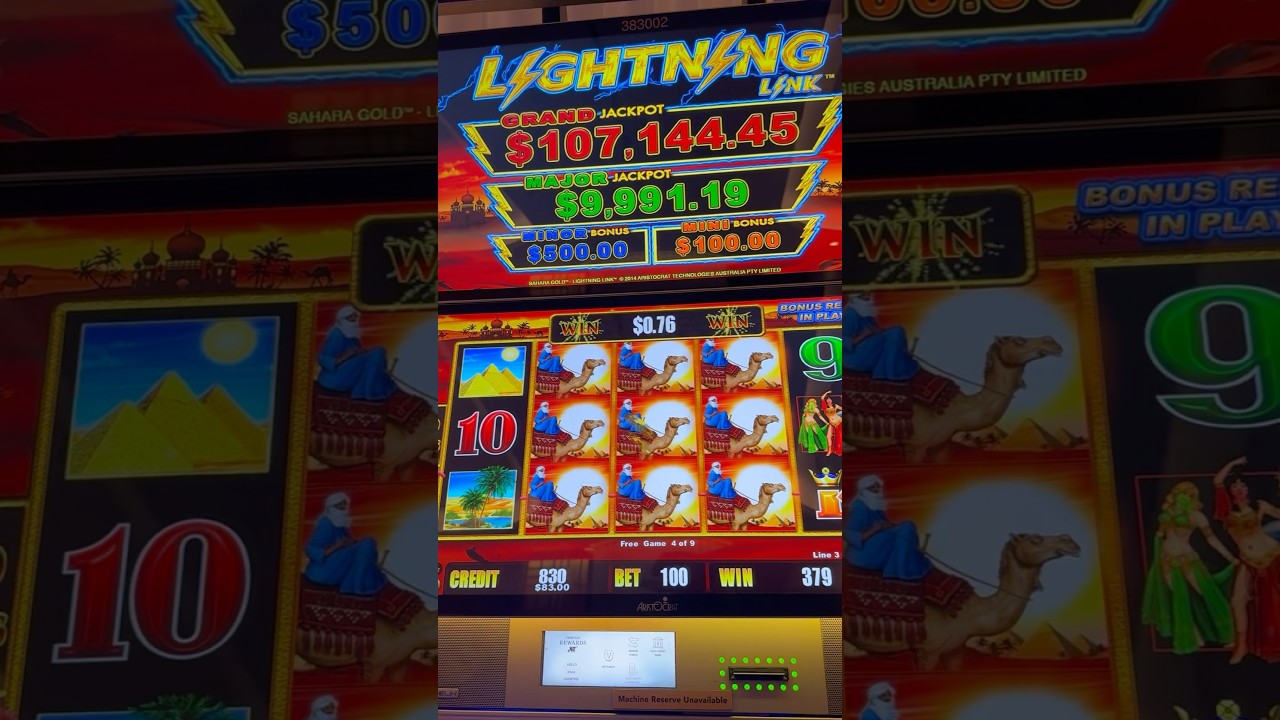 $10 Bet MAXED Out Major Lightning Link Free Spin Bonus! LOTS of WILDS! 