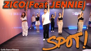 [KPOP] ZICO - ‘SPOT! (feat. JENNIE)’ | Golfy Dance Fitness / Dance Workout | คลาสเต้นออกกำลังกาย Resimi