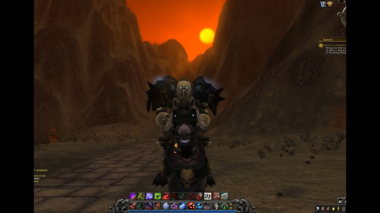 World Of Warcraft Walkthrough HD (Death Knight) Traveling to Flamestar Post burning Steppers