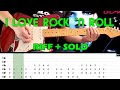 I love rock n roll  guitar lesson  guitar riff  solo with tabs  joan jett and the blackhearts