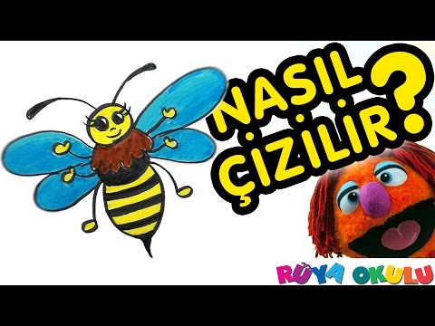 Nasıl Çizilir? - Arı - Çocuklar İçin Resim Çizme - RÜYA OKULU