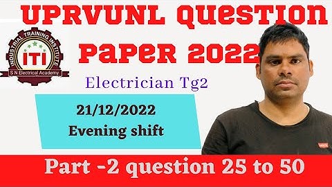 UPRVUNL TG2 QUESTION PAPER|| 21 DECEMBER 2022 || MORNING SHIFT PART-2 byEr s n sir