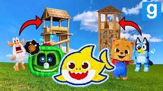 MINECRAFTIFIED NEXTBOTS FAMILY of Baby Shark, Bimi Boo, CocoGummy & Bluey VS TOWERS l Garry's Mod screenshot 5
