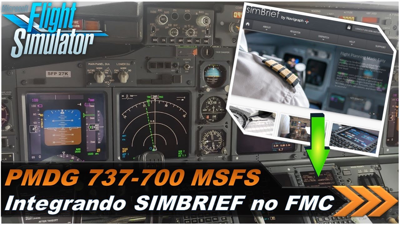 Como usar FLIGHT PLAN do SIMBRIEF no FMC do 737 PMDG FS2020? EP171 ...