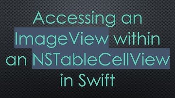 Accessing an ImageView within an NSTableCellView in Swift