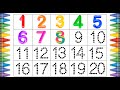 [숫자 놀이] 유아와 아이들을 위한 Colorful Number 1부터 20까지 따라 쓰기 | Write numbers 1 to 20 |  Learn number 1 to 20