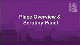 RBWM Place Overview & Scrutiny Panel - 26 January 2026
