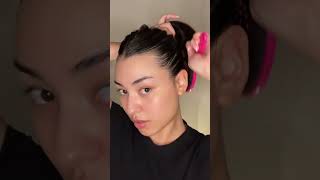 How to do a bun with short hair! 🤍 #shorthairstyles