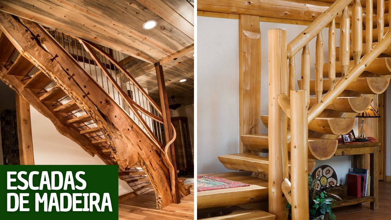 Escadas Internas de Madeira - 30 IDEIAS PARA SUA CASA - YouTube