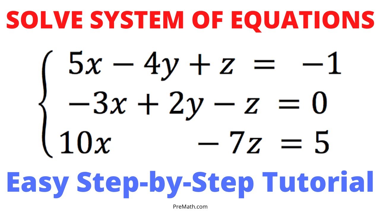 how to solve a problem with three variables