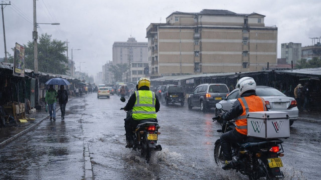 Как выглядит дождливый день в Африке 🇰🇪 | Реальная городская жизнь (4K)