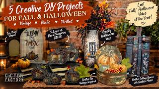 5 Fall & Halloween DIYs You’ll LOVE!  Thrifted, Vintage & CnC Projects