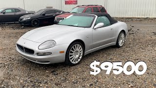 $9500 FOR THIS CONVERTIBLE MASERATI M138 SPYDER AT THE INSURANCE AUCTIONS! WORTH IT?