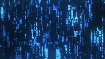 Hi-Tech Digital Pixels Binary Code Fly-Through - Hi-Tech Looped Background