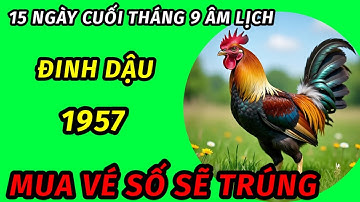 Đúng 15 ngày cuối tháng 9 âm lịch cho tuổi đinh dậu 1957 thần tài phù hộ đổi vận giàu sang phú quý 