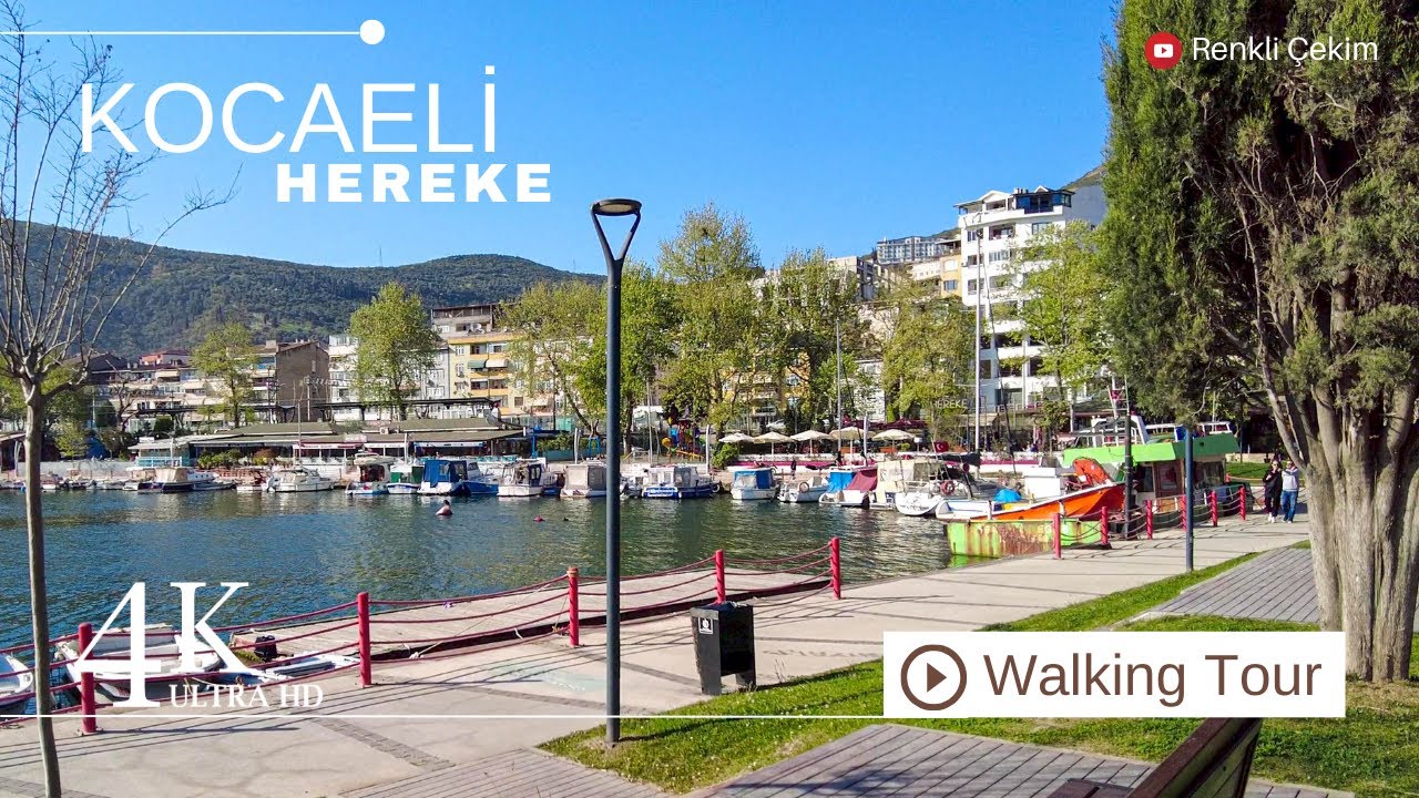 4K Kocaeli Hereke City Virtual Walking Tour | April 2024
