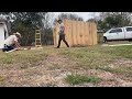 Timelapse of a pump house build 8’x12’ before camera fell over