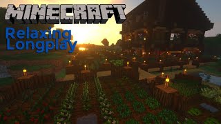 Minecraft Relaxing Longplay - Building a Peaceful Dark Oak Forrest Home in the Rain Part 3
