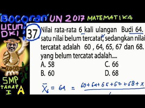 Salah Satu Nilai Dalam Rata Rata Bocoran Un Smp Matematika 2016