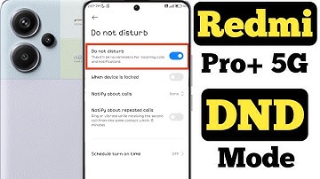 How to enable Do not disturb mode in Redmi Note 13 Pro Plus 5G || Redmi Note 13 Pro Plus 5G Dnd mode