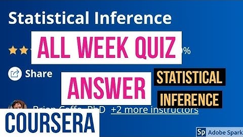 Coursera answer: Statistical Inference quiz answer || Statistical Inference all week quiz answer