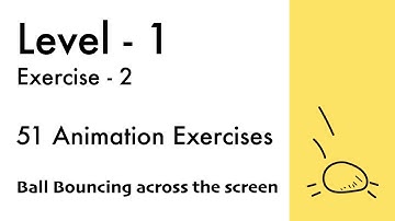 *Level-1* | Exercise-2 | 51 Animation Exercises | Ball Bouncing across the Screen | Sneha Jain 🐰🌿
