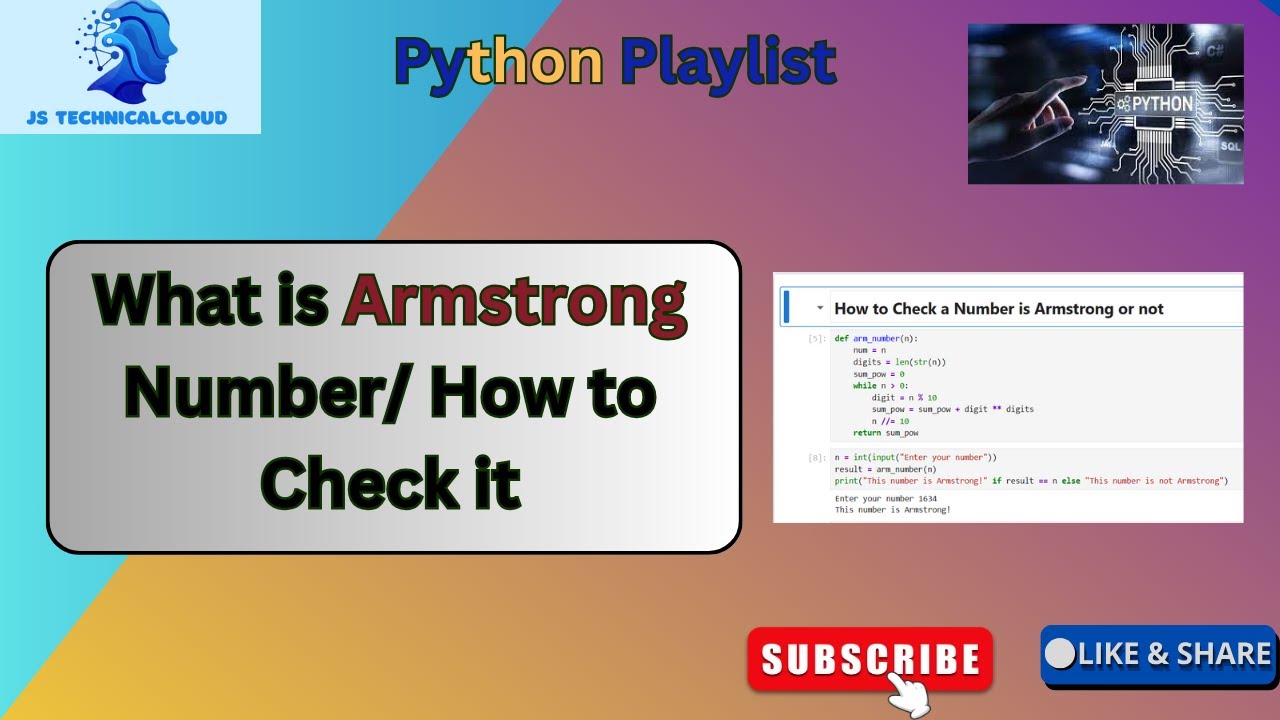 What is Armstrong Number ? | How to Check Armstrong Number with Python ...