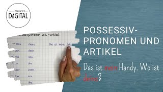 Possessive pronouns and articles - the difference. Grade 5 (including worksheet)