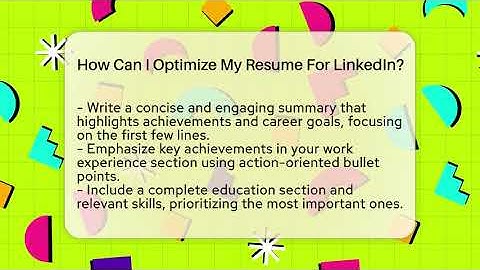How Can I Optimize My Resume For LinkedIn? - Everyday-Networking