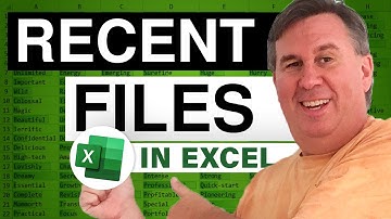 Excel - Show More Recent Files in Excel - Episode 105