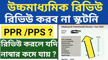 How to rewiew/Scrutiny HS 2020, pps, ppr, wbchse, start , last date , result date, post publication