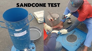 Sand cone test for ABC (Field density testing)