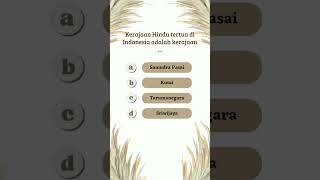 Kerajaan nusantara (1) #shorts #pendidikan #ipas #soal