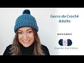 Gorro de Crochê Adulto passo a passo @Professora Simone Eleotério