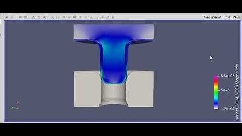 Code Aster intermediate step of progressive deep drawing forming