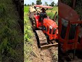 Red Kubota DESTROYS 3M Mud Trench! 🚜💥 Extreme Farming Power 4K #shorts #farming #tractor