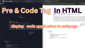 pre and code tag in html full details with example🧑‍💻🚀#coding #frontendcourse #html5